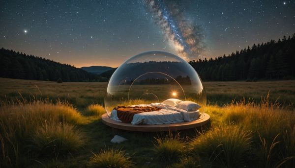 Dormir dans une bulle sous les étoiles