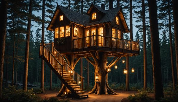 Nuit insolite dans une cabane perchée